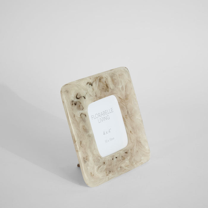 Mist 4 x 4 Resin Photo Frame Beige