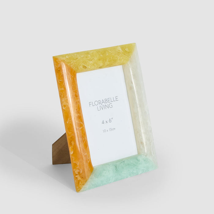 Dawn 4 x 6 Resin Photo Frame White & Orange