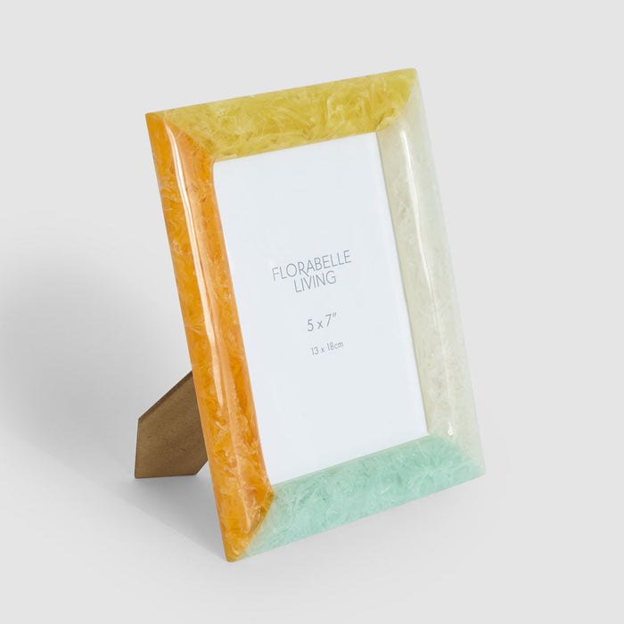 Dawn 5 x 7 Resin Photo Frame White & Orange