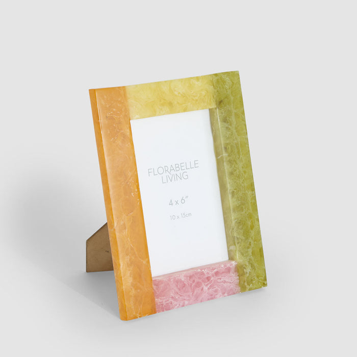 Dawn 4 x 6 Resin Photo Frame Orange & Green