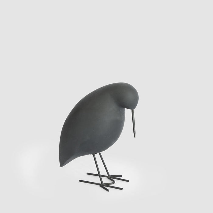 Raven Velvet Stone Bird Black
