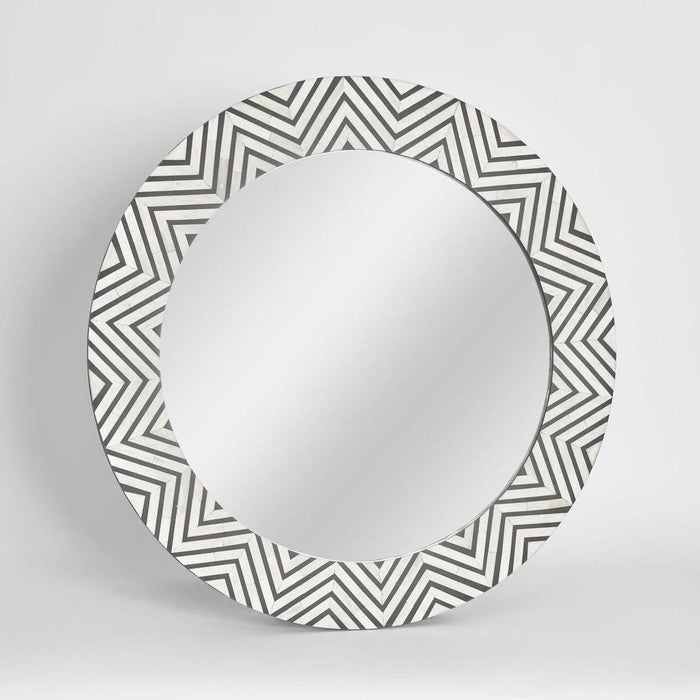 Zola Bone Inlay Mirror Black & White