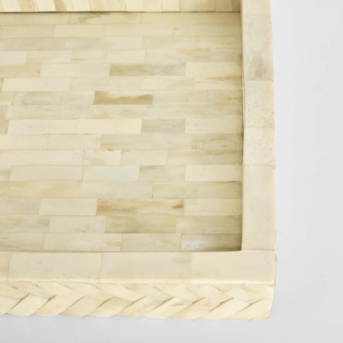 Brea Bone Inlay Tray White