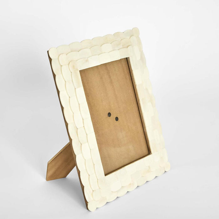 Weva Bone Inlay 5 x 7  Photo Frame White
