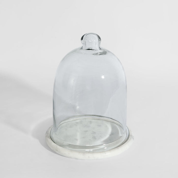 Franche Tall Cloche Marble White