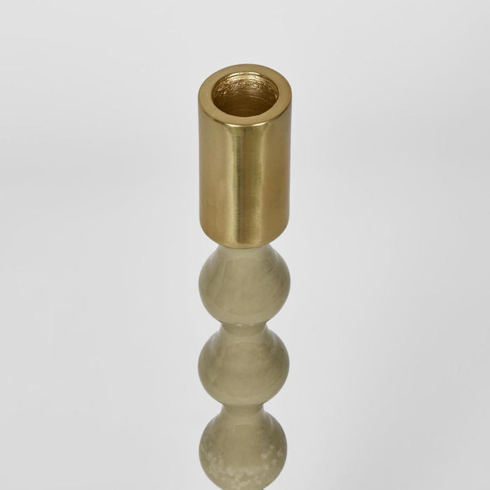 Elsa Candle Stand Medium Beige Gloss