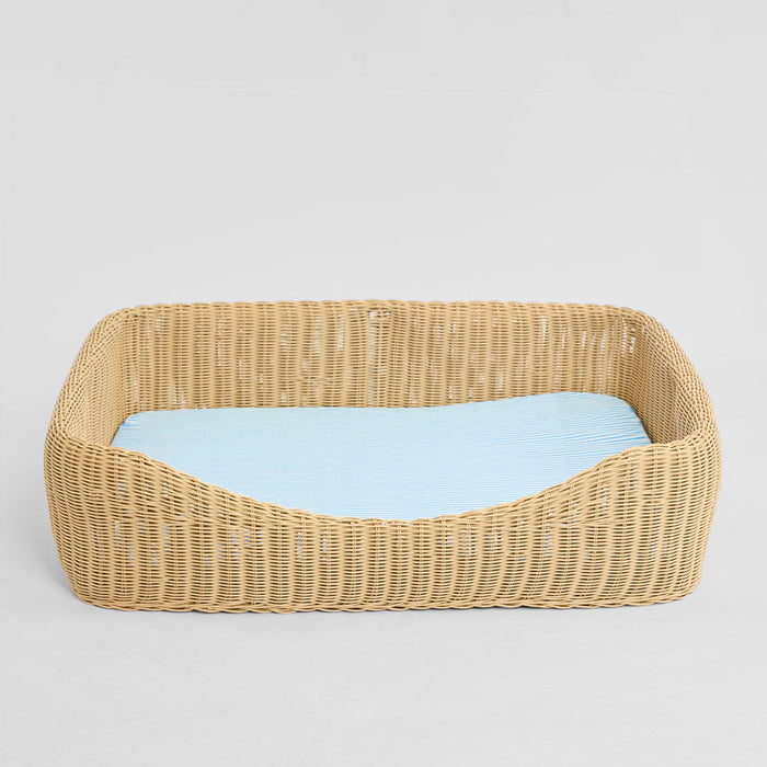 Snuggle Rattan Pet Bed Natural