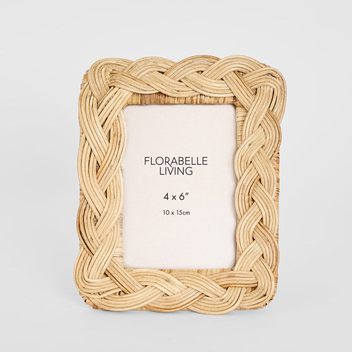 Twill 4 x 6 Rattan Photo Frame Natural