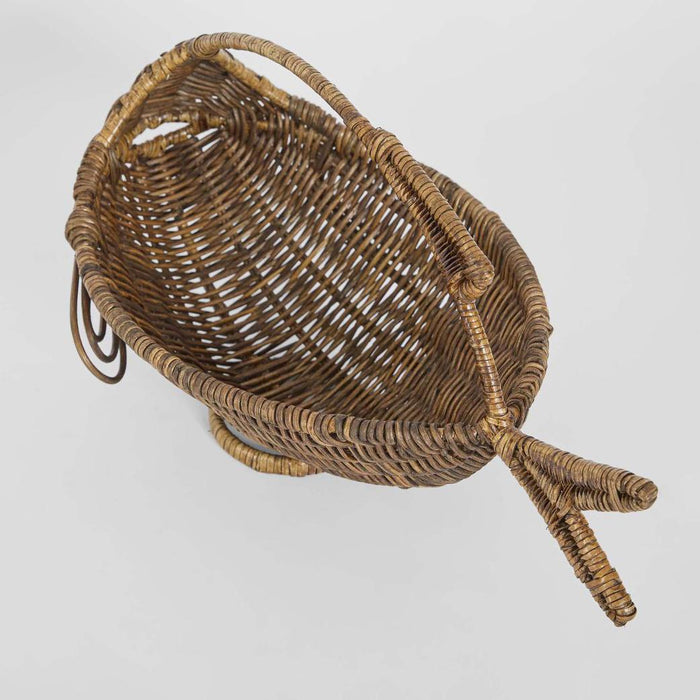 Fish Rattan Basket Brown