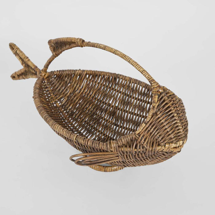 Fish Rattan Basket Brown