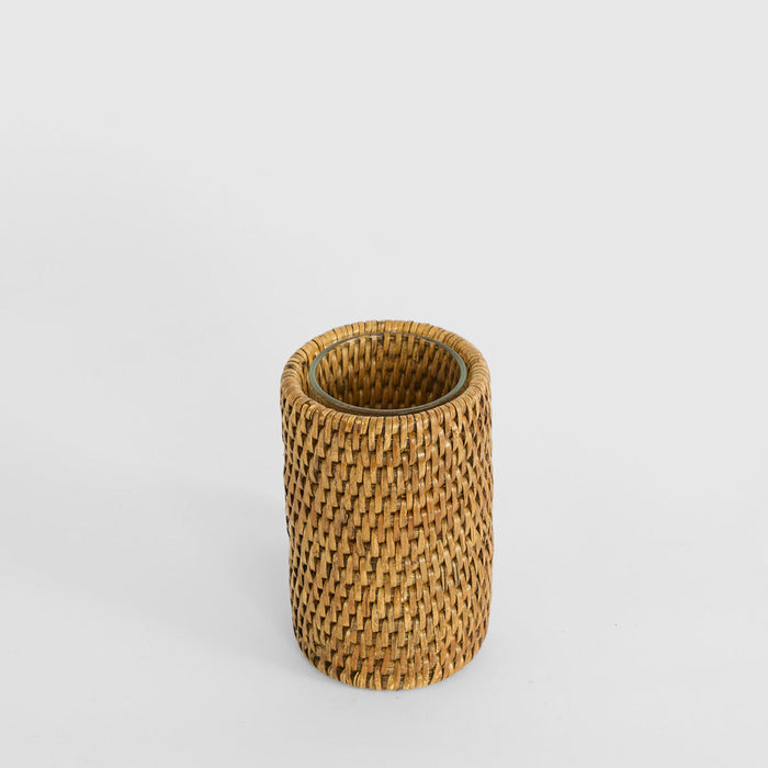 Valley Rattan Tooth Brush Holder Brown