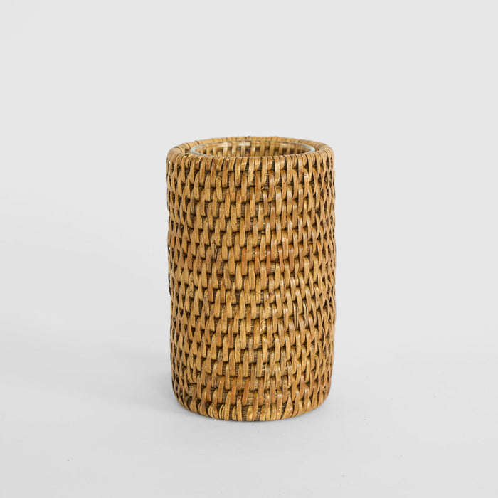 Valley Rattan Tooth Brush Holder Brown