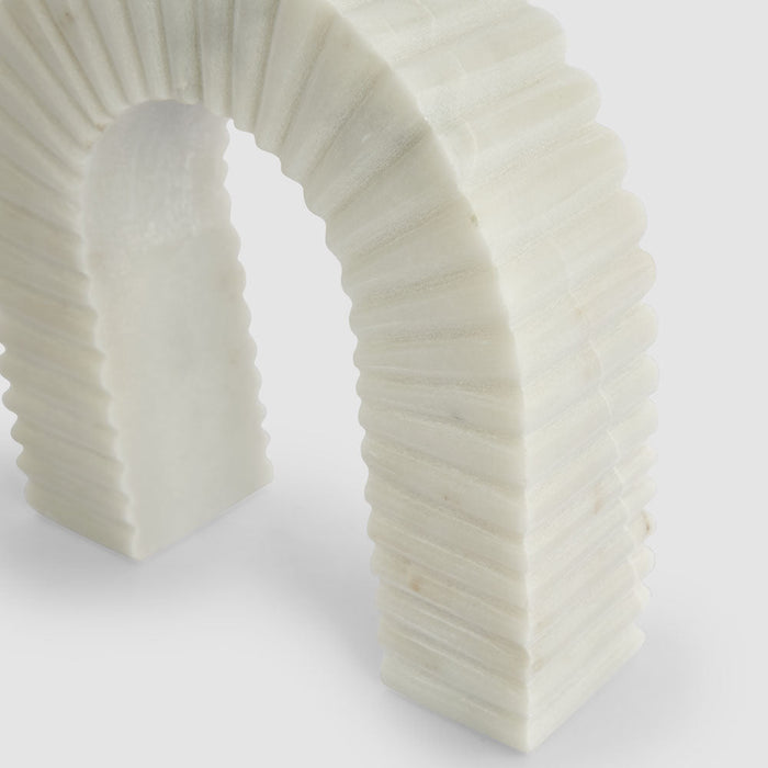 Oro Arch Sculpture Opal White Marble