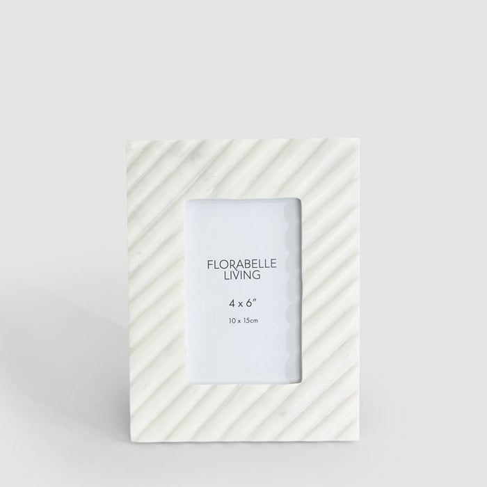 Cici Linea 4 x 6 Photo Frame Opal White Marble