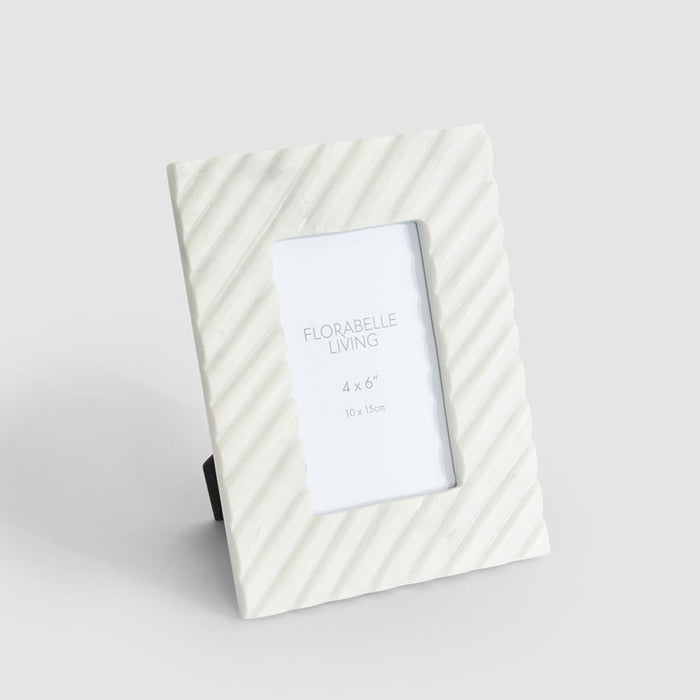 Cici Linea 4 x 6 Photo Frame Opal White Marble