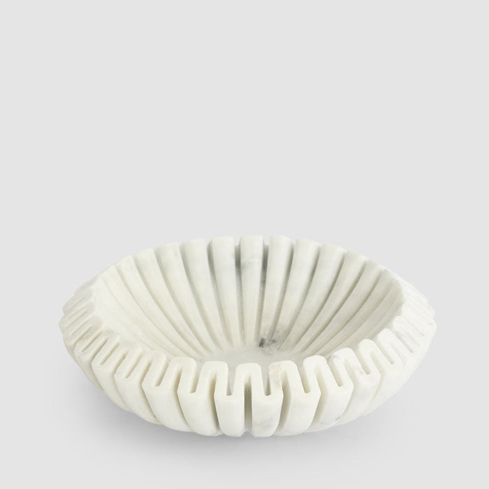 Oro Wave Bowl Marble White