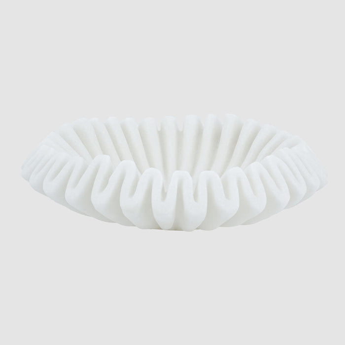 Wave Sandstone Bowl Large White