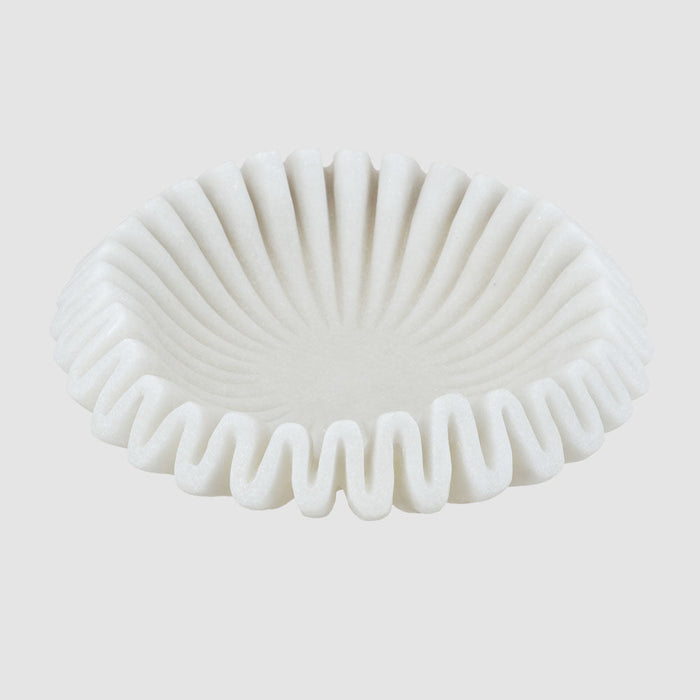 Wave Sandstone Bowl Small White