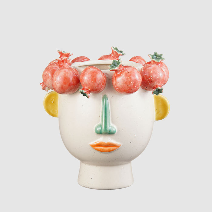 Capri Face Vase Pomegranate
