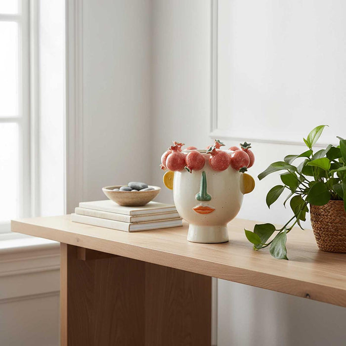 Capri Face Vase Pomegranate