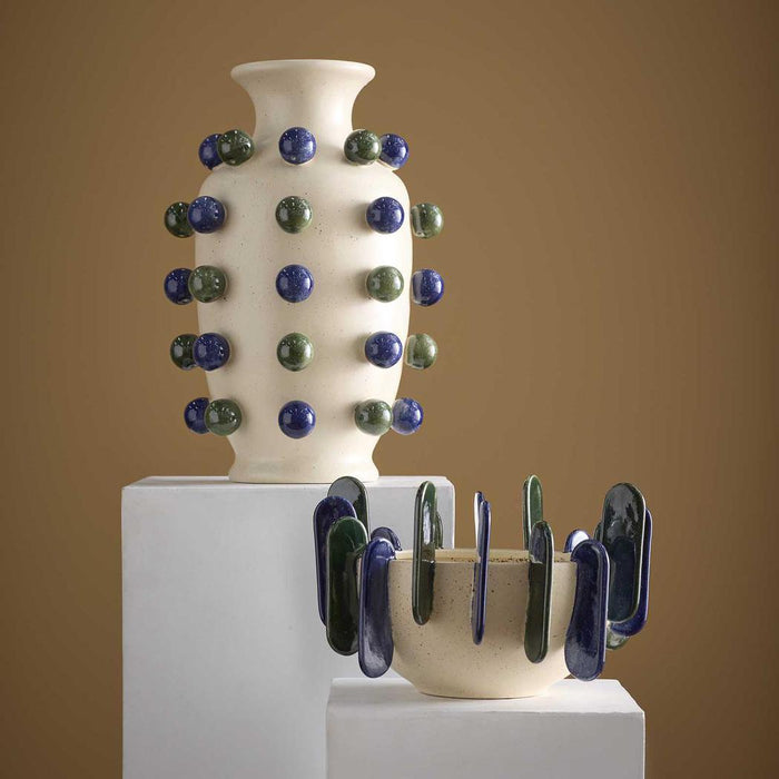 Pip Vase Blue & Green