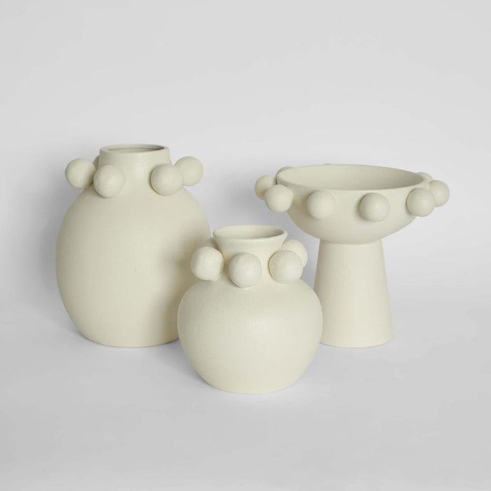 Tiki Round Vase Small White 20cm