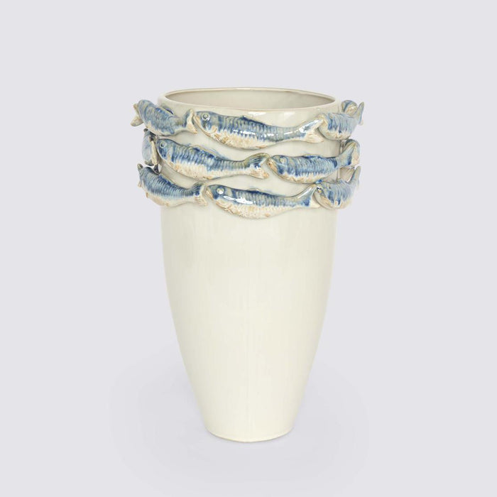 Reef Minimal Vase Blue & White
