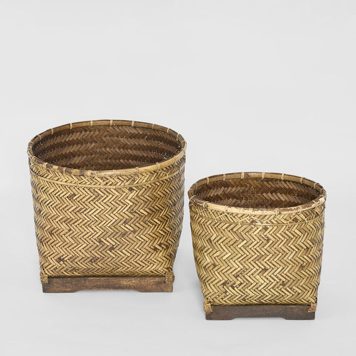 Lila Rattan Basket