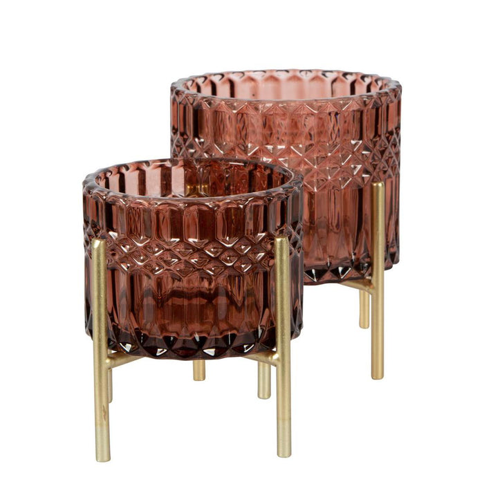 Demi Tealight Holder Large Mulberry 3 pcs