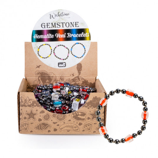 Gemstone Hematite Veni Seed Bracelet
