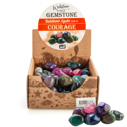 Gemstone Tumbled Rainbow Agate