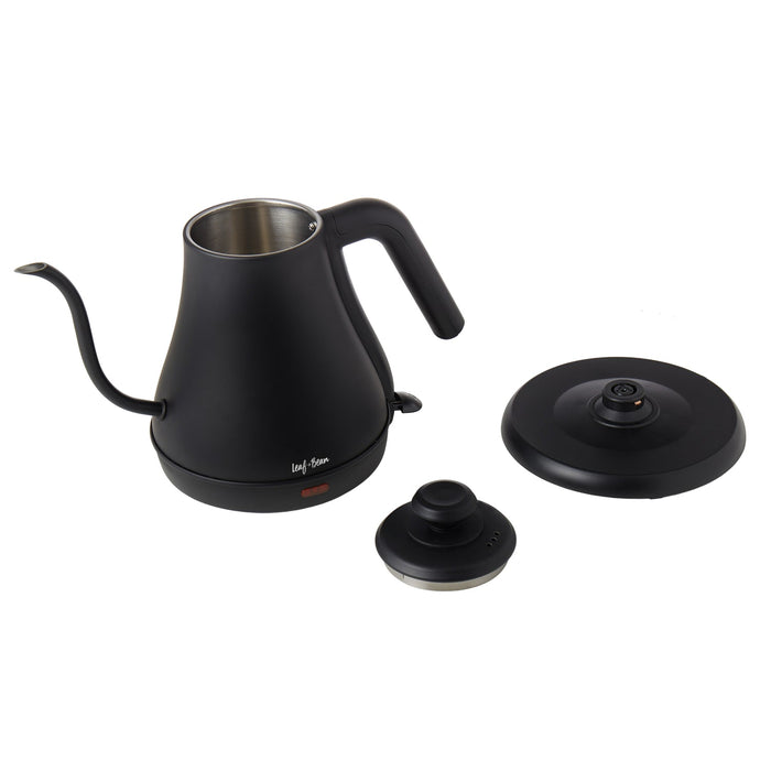 NSIMG-SHA256:3fc6b01c6abc5e32bfd59b399ecdb00ddef97ec2a7317d8665b1c25fecef4c10 · Isalbi Leaf & Bean Electric Goose Neck Kettle Black