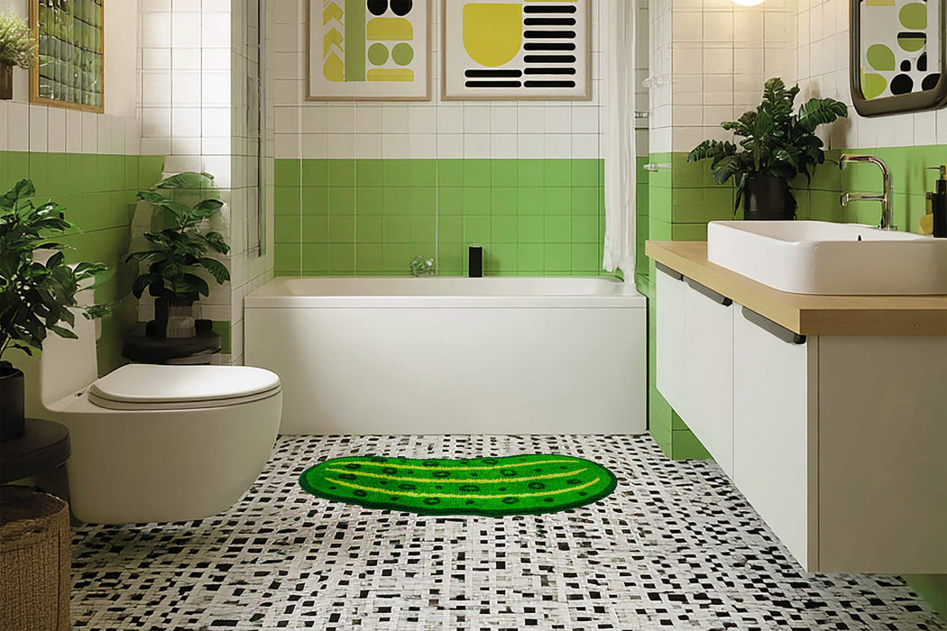 NSIMG-SHA256:70dfa00bbdb212570260b377ca4cbf81cd114c3bd1fb9daf5a8e729eac5629ce · Isalbi Kikkerland Pickle Bath Rug Green