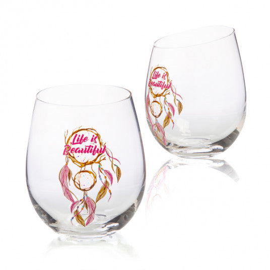 Life is Beautiful Tallulah Dream Stemless Glass
