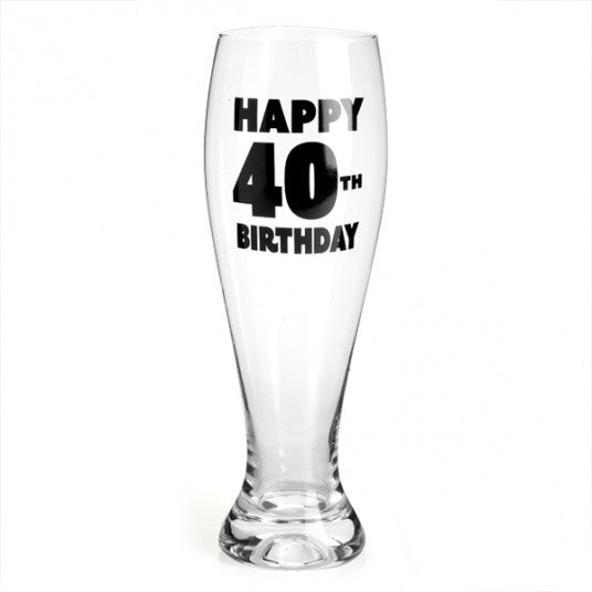 Happy 40th Birthday Pilsner Glass