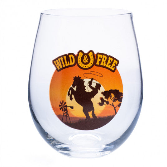 Wild and Free Stemless Wine Glass