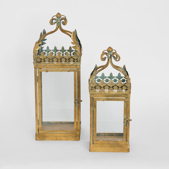 Gilded Hurricane Lanterns