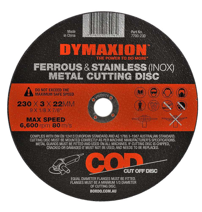 Dymaxion  Metal Cutting Disc -230mm-10 Pieces Pack