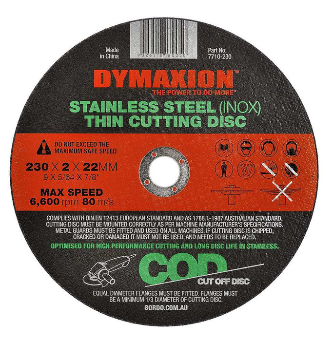 Dymaxion INOX Thin Cutting Disc - 230mm - 25 Piece