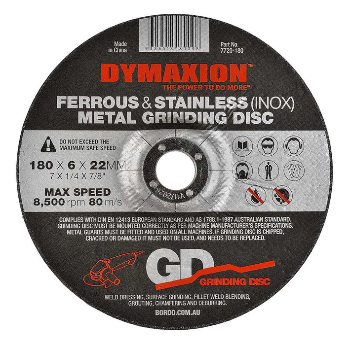 Dymaxion  Metal Grinding Disc -180mm-5 Pieces Pack