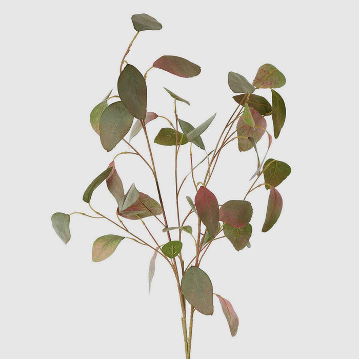 Eucalyptus Spray With 42 Leaves Green & Pink 6 pcs