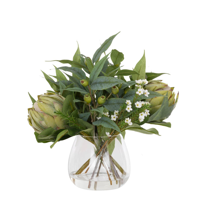 NSIMG-SHA256:cf3ae2acbb8f0466360be70180f1429b3b223d3d4487433cf6d506d220cea92f · Isalbi Rogue Grand Protea - Garden Vase Green