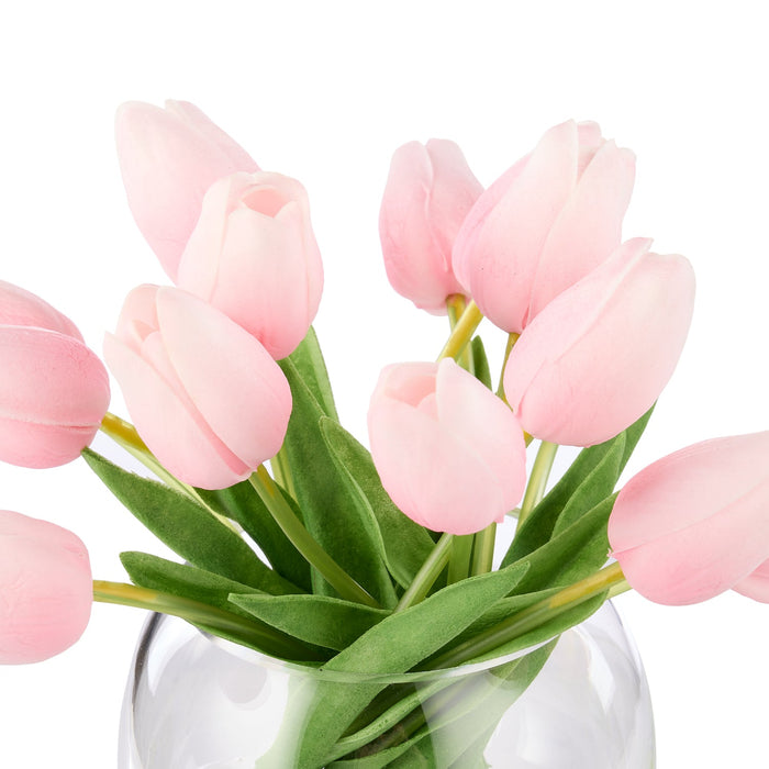 NSIMG-SHA256:9f1510ba5814435d3ad27e61040998f6fe848e3612cbba4134c32b91188448d6 · Isalbi Rogue Tulip Bunch - Sphere Vase Pink