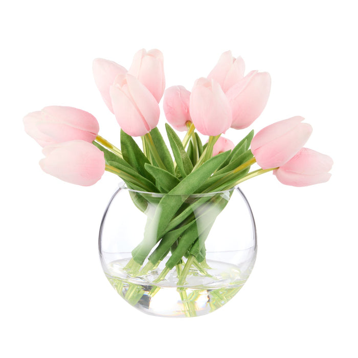 NSIMG-SHA256:782dce480c05006df96a2dcaadd67d4adef9e9c13fb3c2705ab6449f8945b634 · Isalbi Rogue Tulip Bunch - Sphere Vase Pink