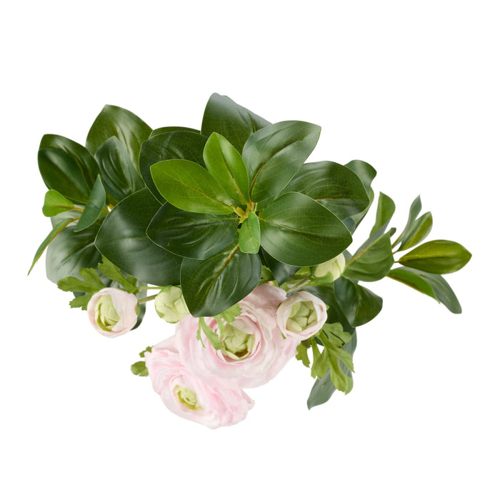NSIMG-SHA256:f9b9ab50809057444d2fd9d6e872dba6a20c0f5c7423497876ed0cb83ca5ceeb · Isalbi Rogue Ranunculus Spray Lush Leaf Bouquet Light Pink