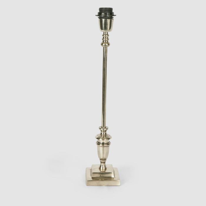 Lyon Candlestick Table Lamp Base Antique Silver- Base Only