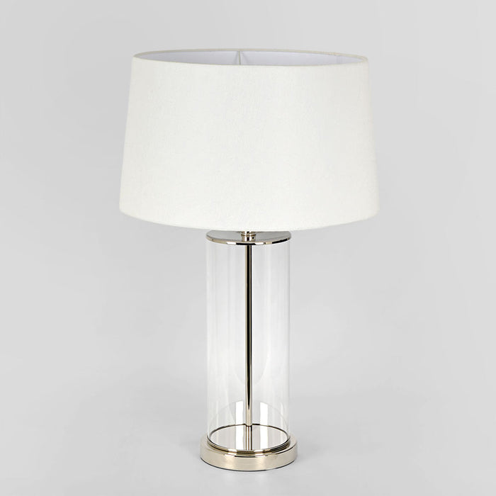 Iris Glass Table Lamp Base Polished Nickel- Base Only