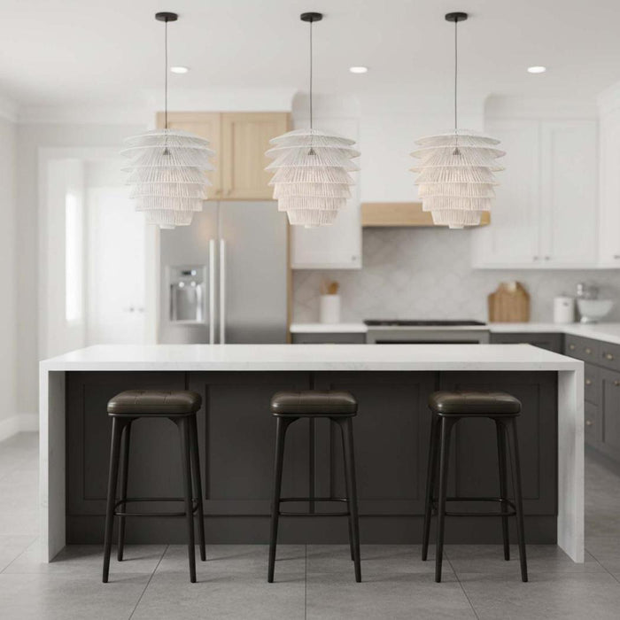 Saba Rattan Ceiling Pendant White