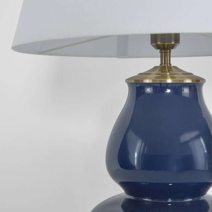 Matisse Ceramic Midnight Blue Table Lamp & Shade