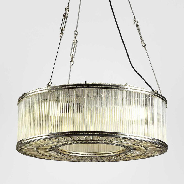 Verre Glass Ring Ceiling Pendant Nickel